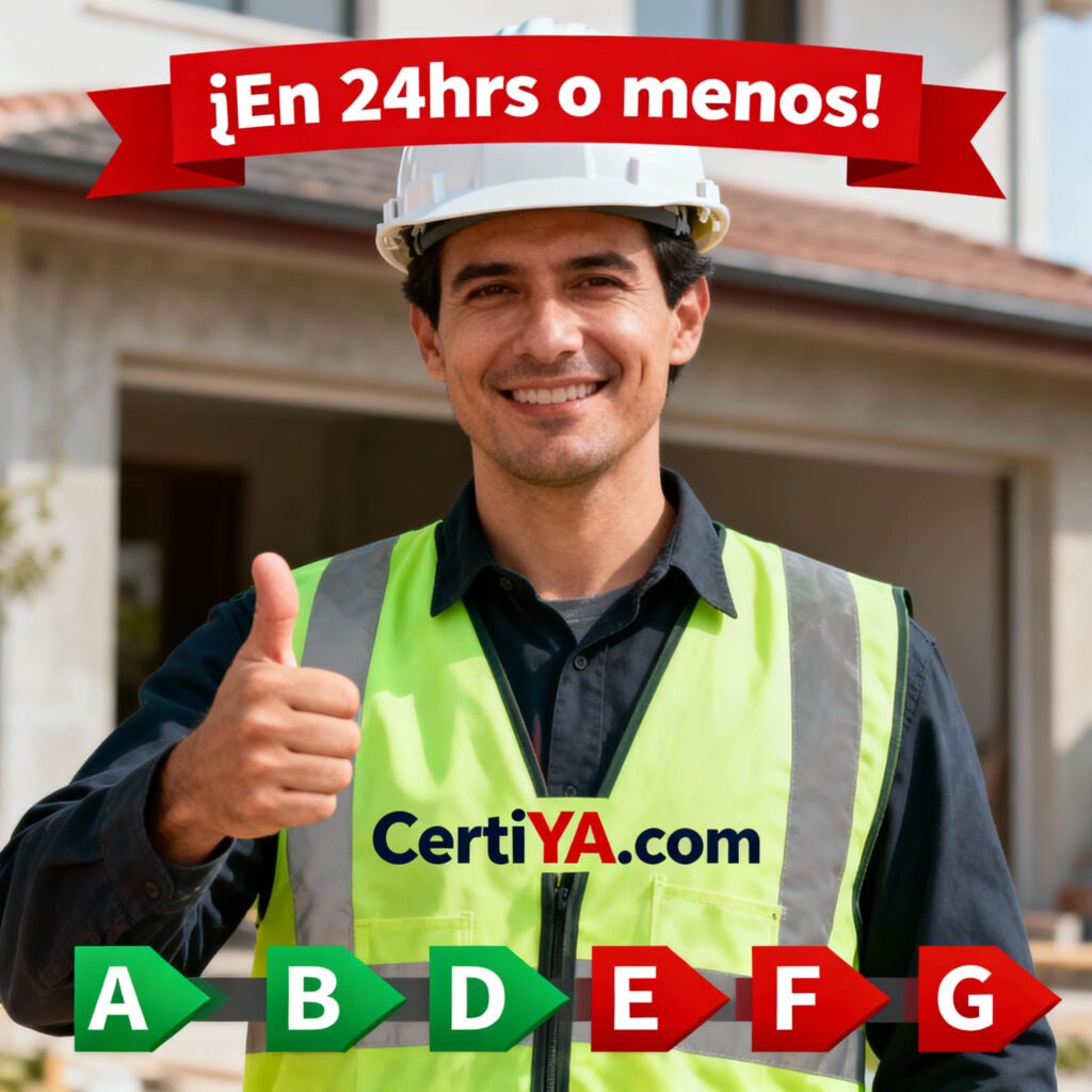 Certificador energético CertiYA siempre disponible.